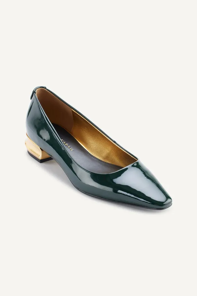 Women Flats And Loafers Donna Karan SAVITA POINTED FLAT Forest Green