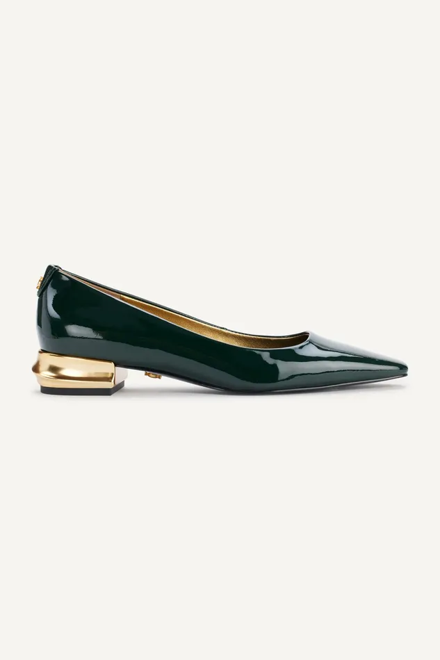 Women Flats And Loafers Donna Karan SAVITA POINTED FLAT Forest Green