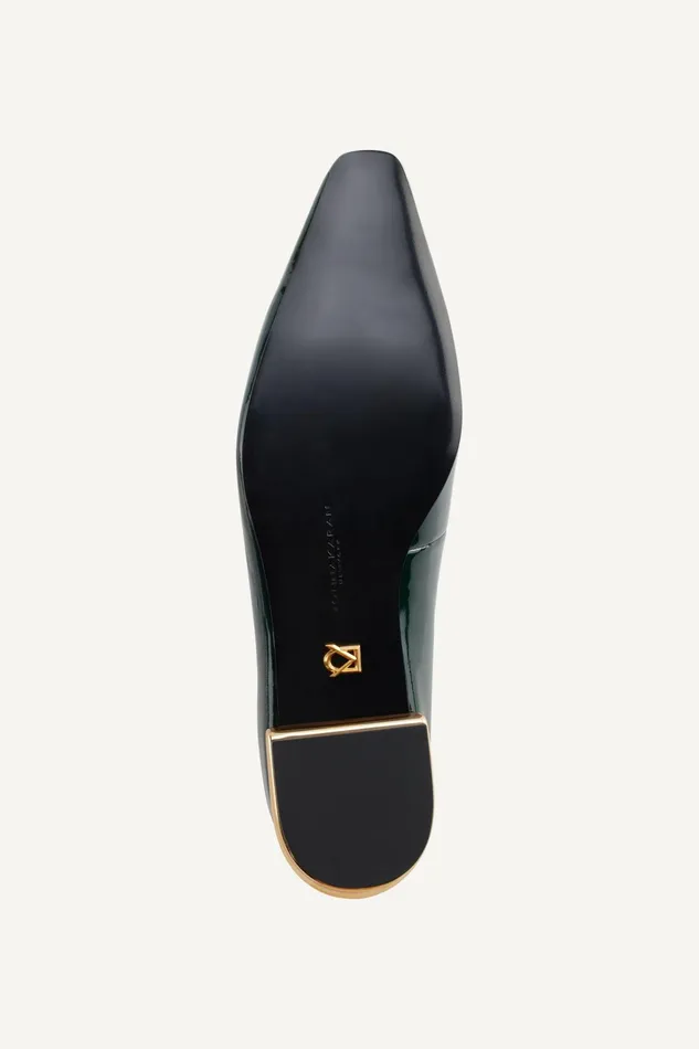 Women Flats And Loafers Donna Karan SAVITA POINTED FLAT Forest Green