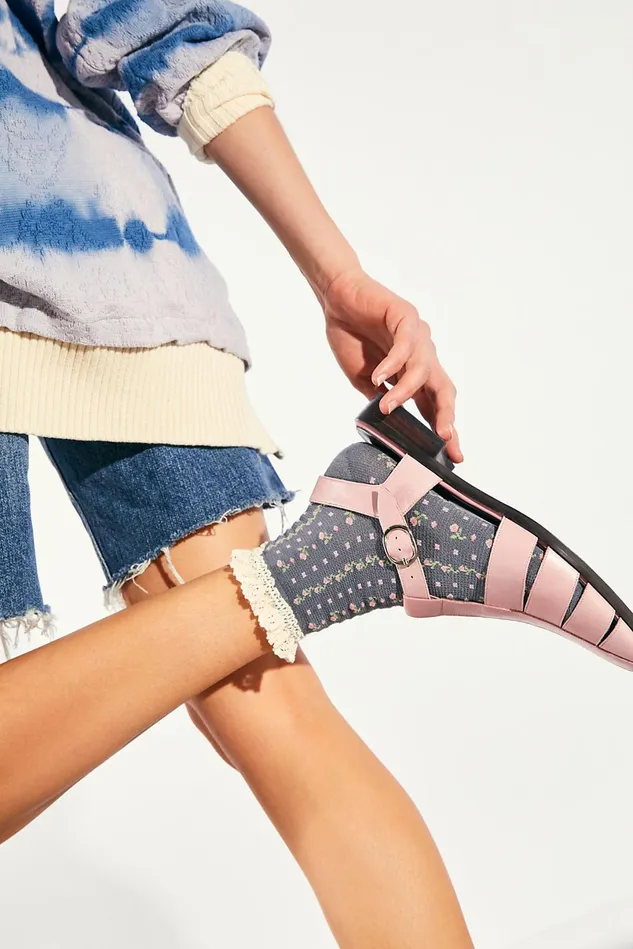 Women Flats Menswear Free People Mae Fisherman Flats Pink