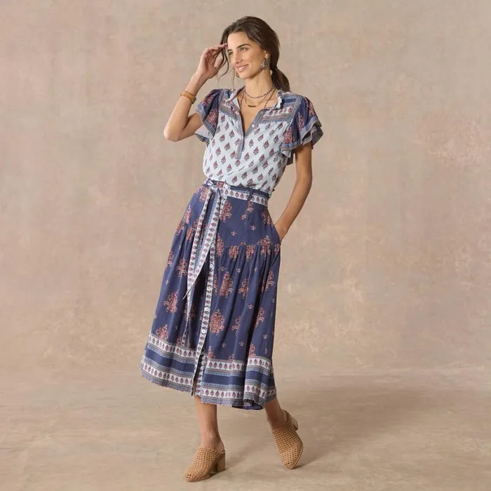 Women Folklore Ruffle Skirt Petite Navy Sundance Catalog Petite Styles Women Folklore Ruffle Skirt Petite Navy Sundance Catalog Petite Styles