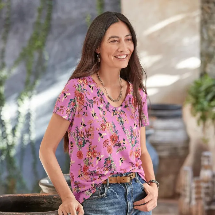 Women Garden Honey Tee Orchid Sundance Catalog Tops Women Garden Honey Tee Orchid Sundance Catalog Tops