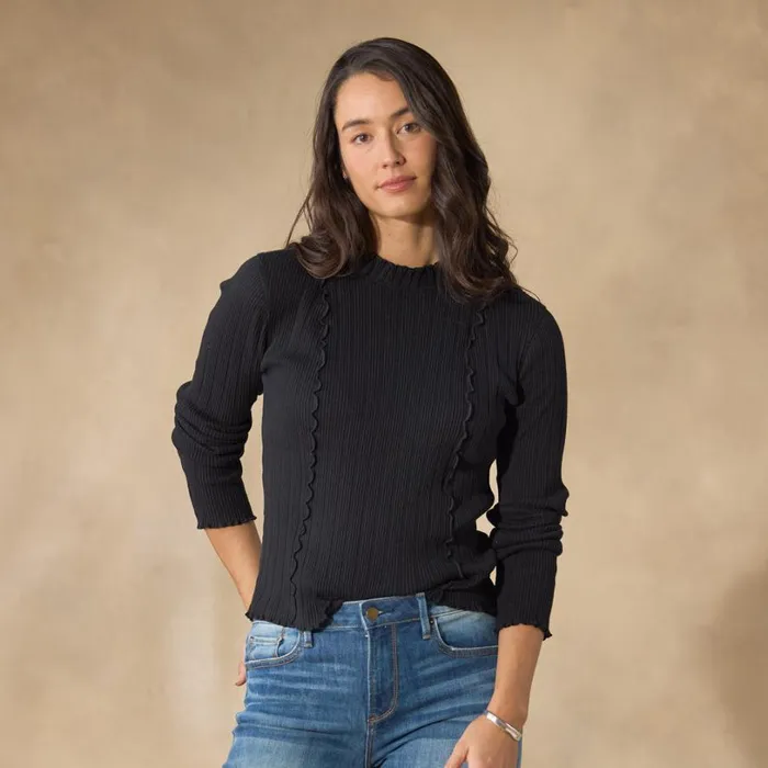 Women Gizelle Long Sleeve Top Jet Black Sundance Catalog Tops Women Gizelle Long Sleeve Top Jet Black Sundance Catalog Tops