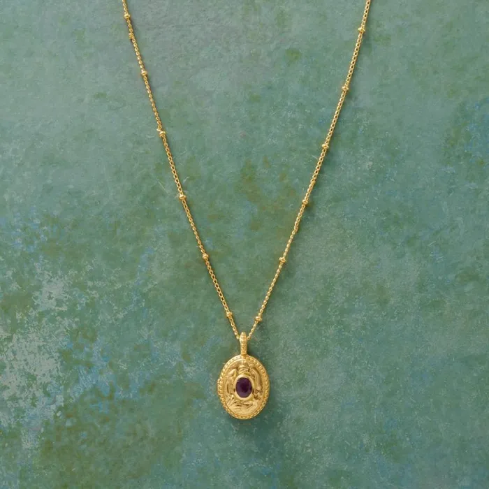 Women Gold Vermeil Birthstone Locket Sundance Catalog Necklaces