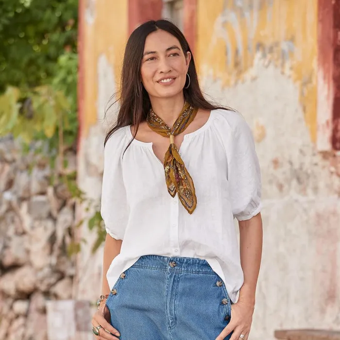 Women Graceful Days Top White Sundance Catalog Tops