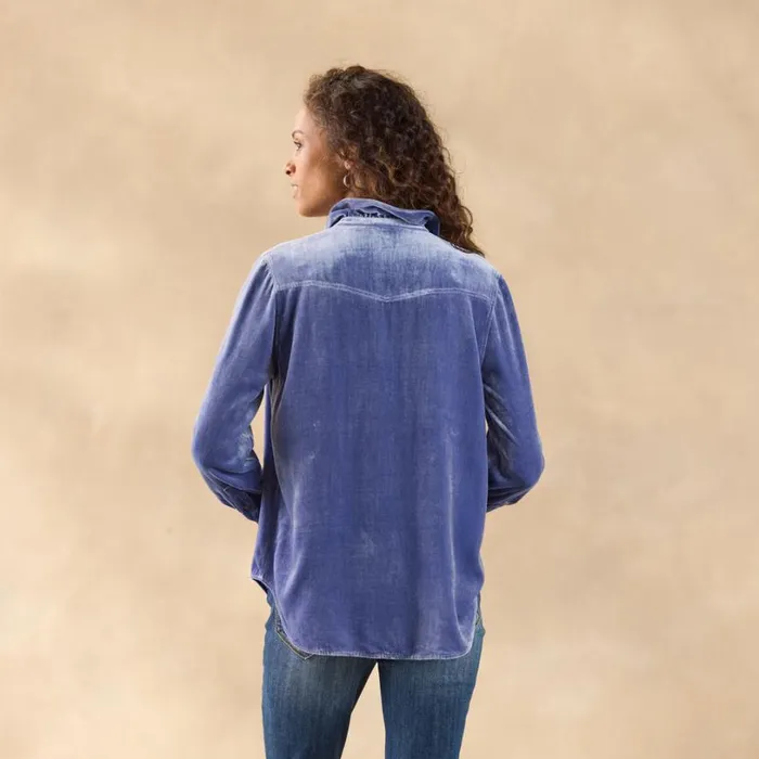 Women Gretel Velvet Shirt Lilac Sundance Catalog Tops Women Gretel Velvet Shirt Lilac Sundance Catalog Tops