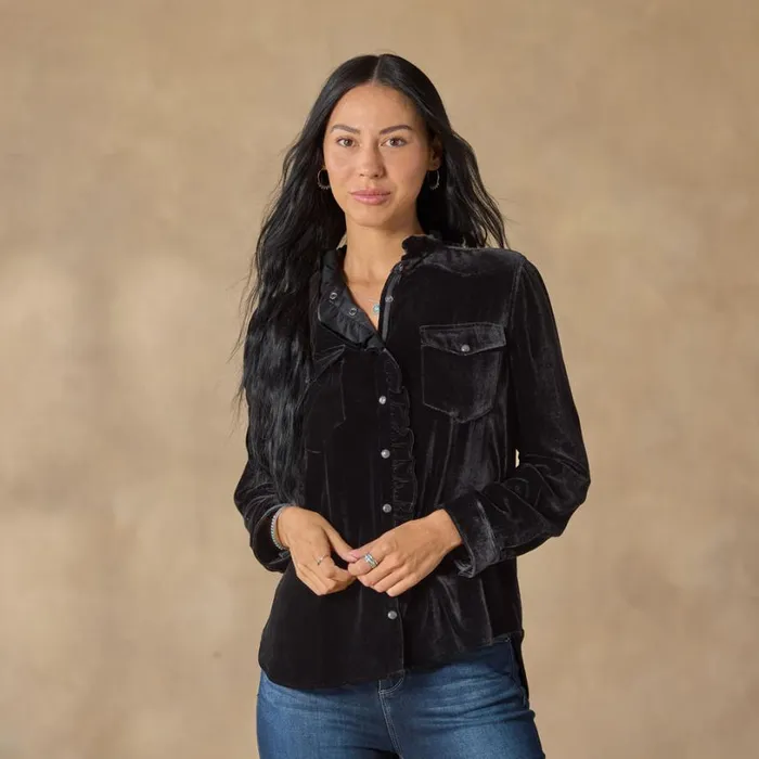 Women Gretel Velvet Shirt Lilac Sundance Catalog Tops Women Gretel Velvet Shirt Lilac Sundance Catalog Tops