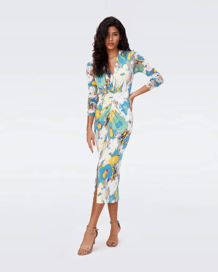 Women Hades Dress Huge Day Dream Floral Blue DVF Dresses