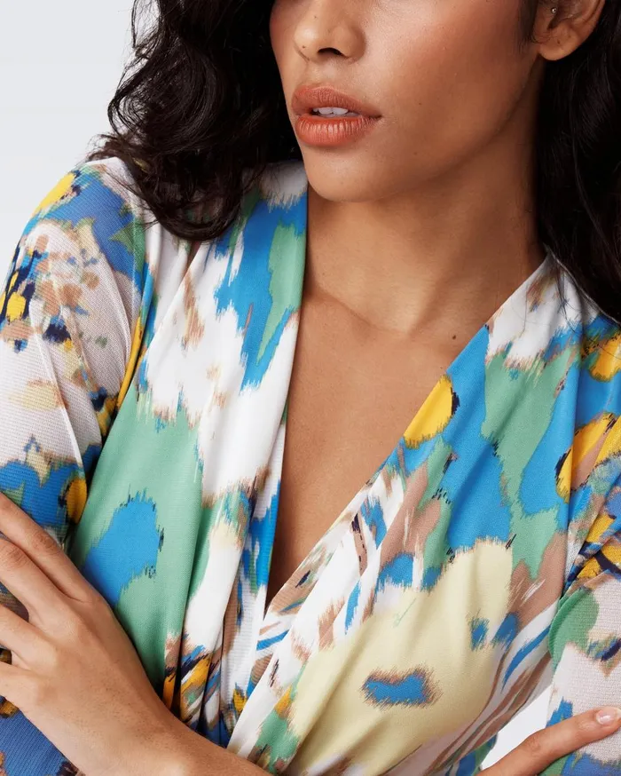 Women Hades Dress Huge Day Dream Floral Blue DVF Dresses
