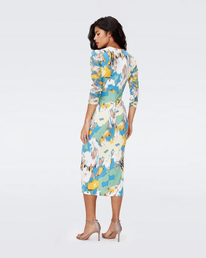 Women Hades Dress Huge Day Dream Floral Blue DVF Dresses