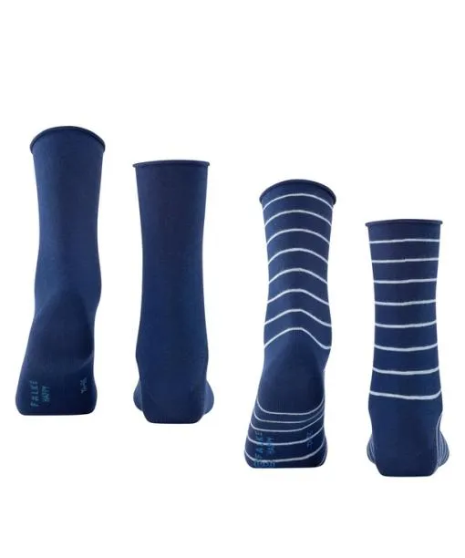 Women Happy Stripe 2Pack Women Socks Royal Blue FALKE Socks
