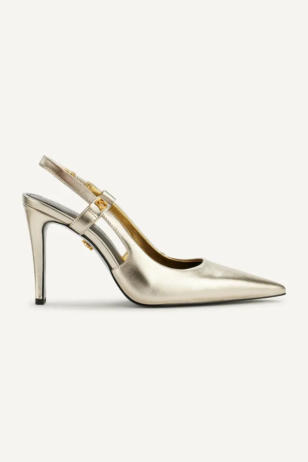 Women Heels And Wedges Donna Karan DONNA SLINGBACK PUMP White Gold