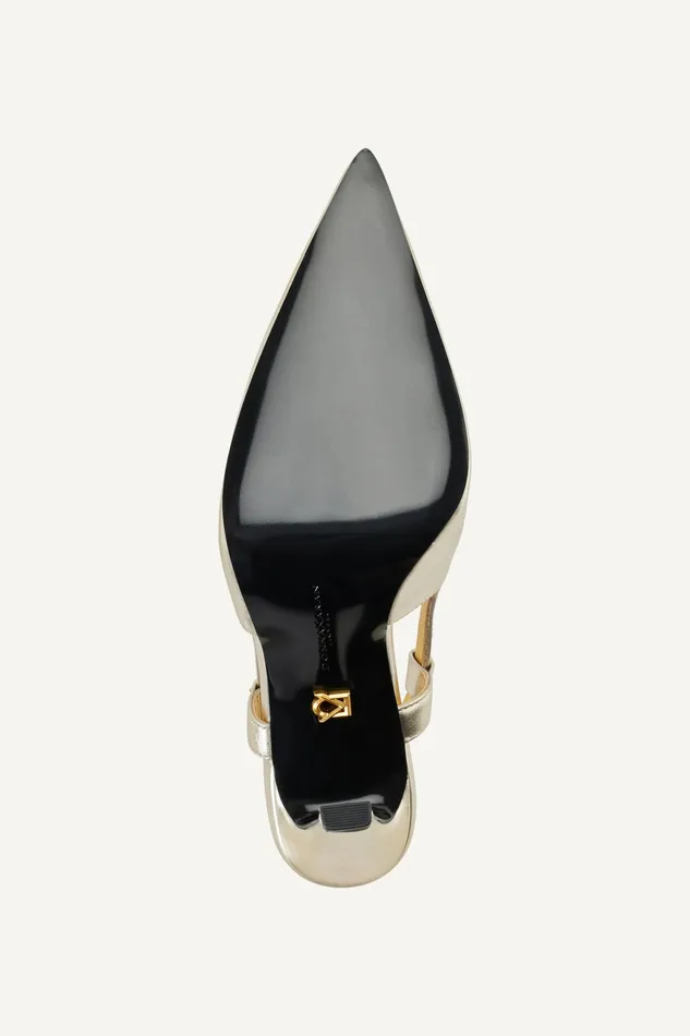 Women Heels And Wedges Donna Karan DONNA SLINGBACK PUMP White Gold