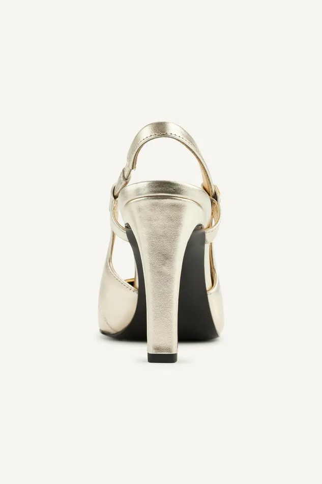 Women Heels And Wedges Donna Karan DONNA SLINGBACK PUMP White Gold