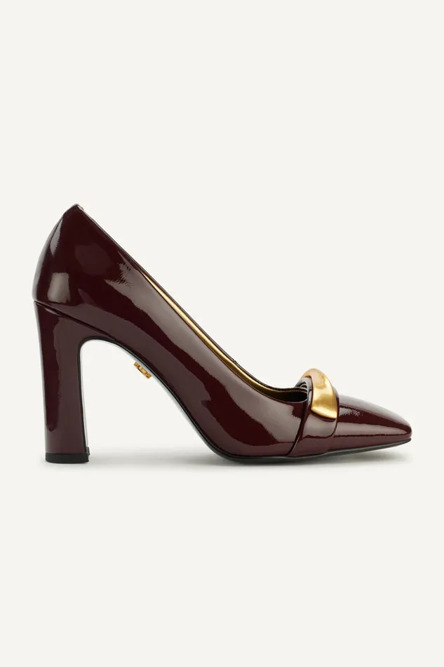 Women Heels And Wedges Donna Karan SABINA SQUARE TOE PUMP Wine