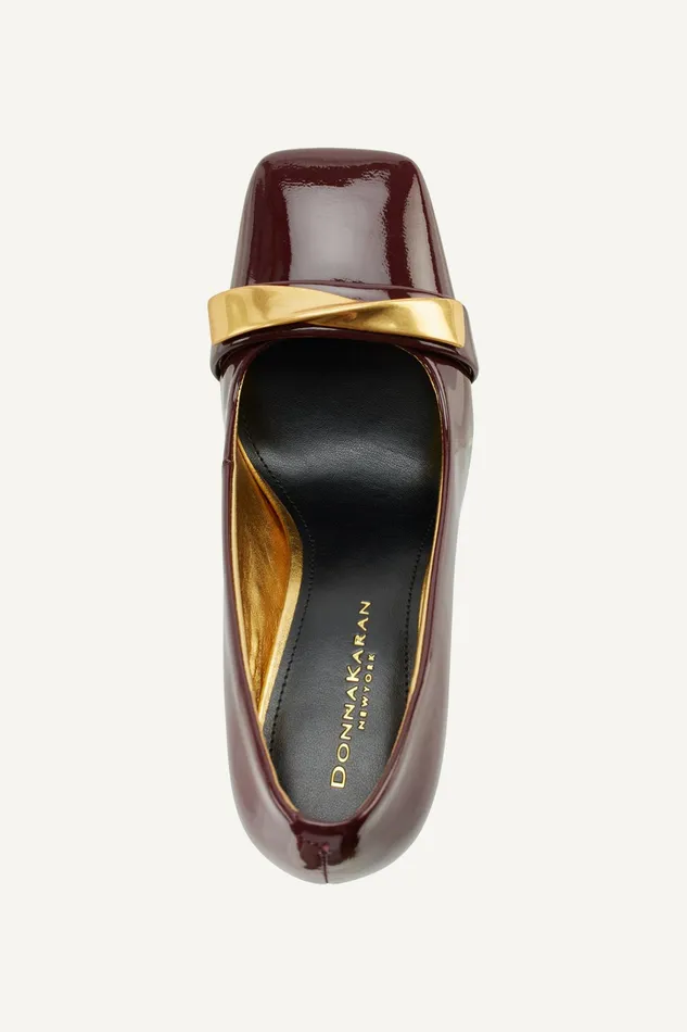 Women Heels And Wedges Donna Karan SABINA SQUARE TOE PUMP Wine