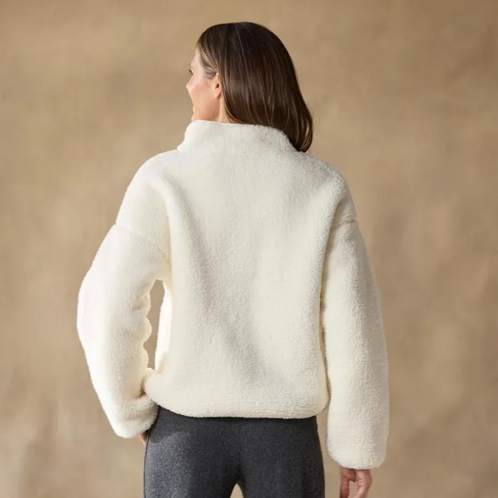 Women Heidi Sherpa Pullover Vanilla Sundance Catalog Tops Women Heidi Sherpa Pullover Vanilla Sundance Catalog Tops