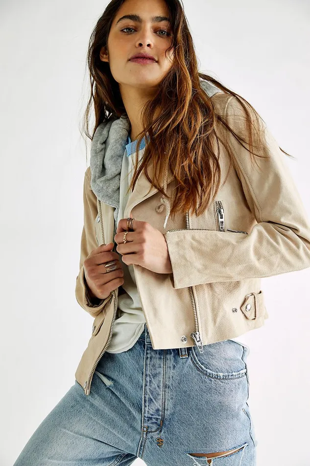 Women Jackets Free People Home Run Suede Moto Jacket Sunday Drive