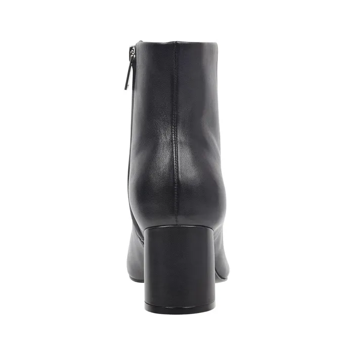 Women Jarli Pointy Ankle Bootie Black Leather Marc Fisher Boots and Booties
