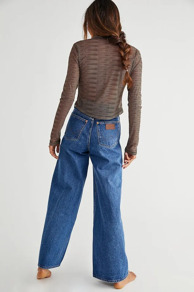 Women Jeans Free People Heritage World Wide Leg Jeans Underwater