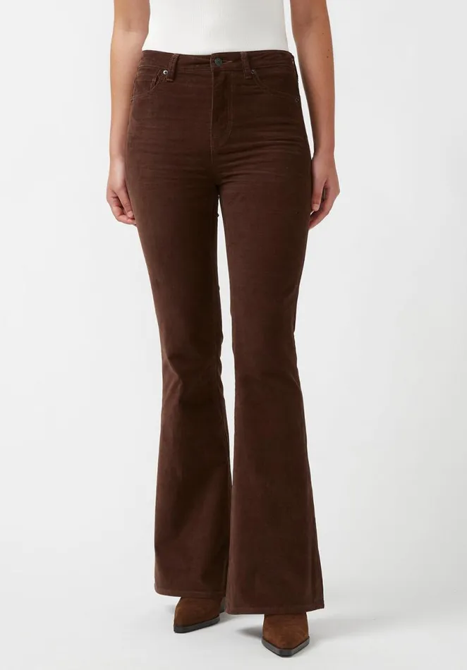 Women Joplin High Rise Flare Corduroy Pants Milk Choco Buffalo David Bitton Flare and Bootcut Women Joplin High Rise Flare Corduroy Pants Milk Choco Buffalo David Bitton Flare and Bootcut