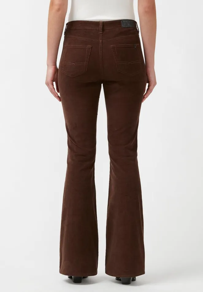Women Joplin High Rise Flare Corduroy Pants Milk Choco Buffalo David Bitton Flare and Bootcut