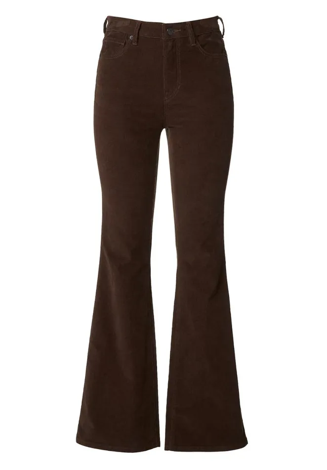 Women Joplin High Rise Flare Corduroy Pants Milk Choco Buffalo David Bitton Flare and Bootcut