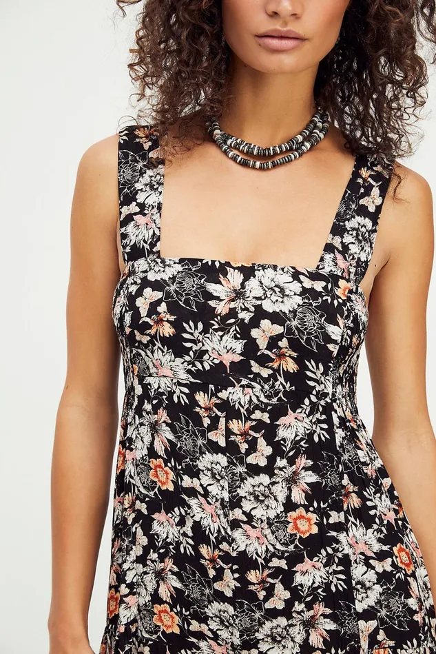 Women Jumpsuits Free People Aloha One Piece Black Floral Combo