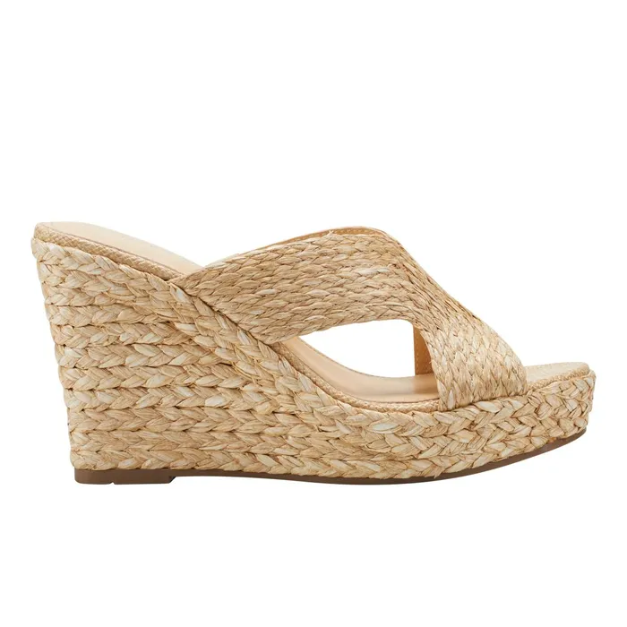 Women Kalisha Espadrille Wedge Sandal Light Natural Marc Fisher Sandals