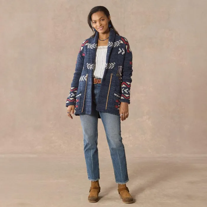 Women Katia Heritage Cardigan Indigo Sundance Catalog Sweaters Women Katia Heritage Cardigan Indigo Sundance Catalog Sweaters