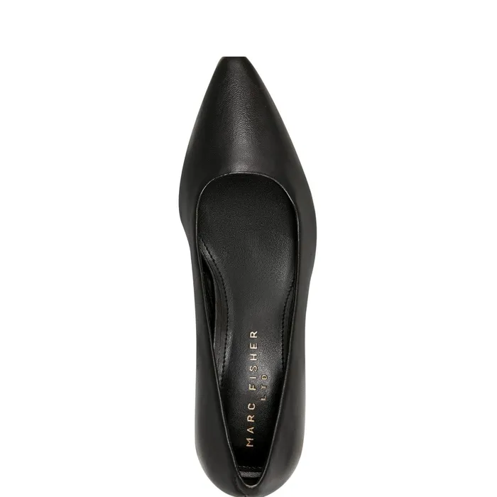 Women Kendri Pump Black Leather Marc Fisher Heels and Pumps