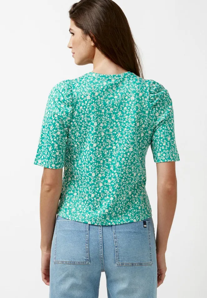 Women Lidia Puff Sleeve Knit Top Greenlake Buffalo David Bitton Tops and Tees