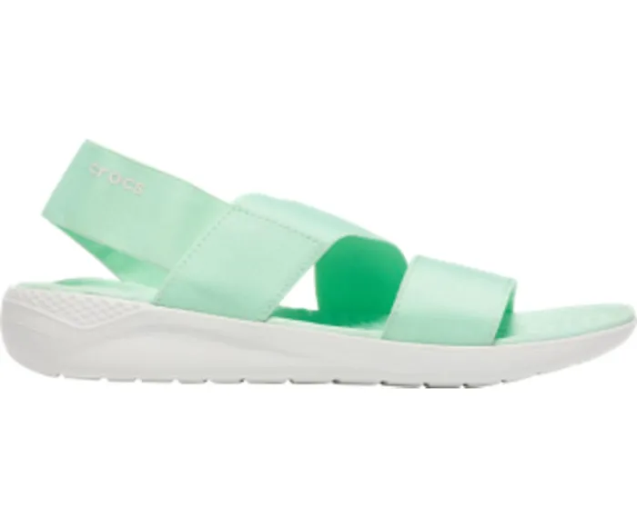 Women LiteRide Stretch Sandal Neo Mint Almost White Crocs Sandals