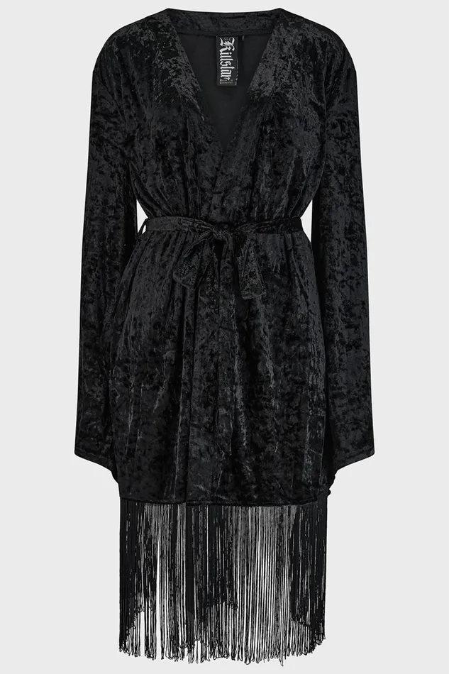 Women Loungewear Killstar Burnt Obsidian Robe
