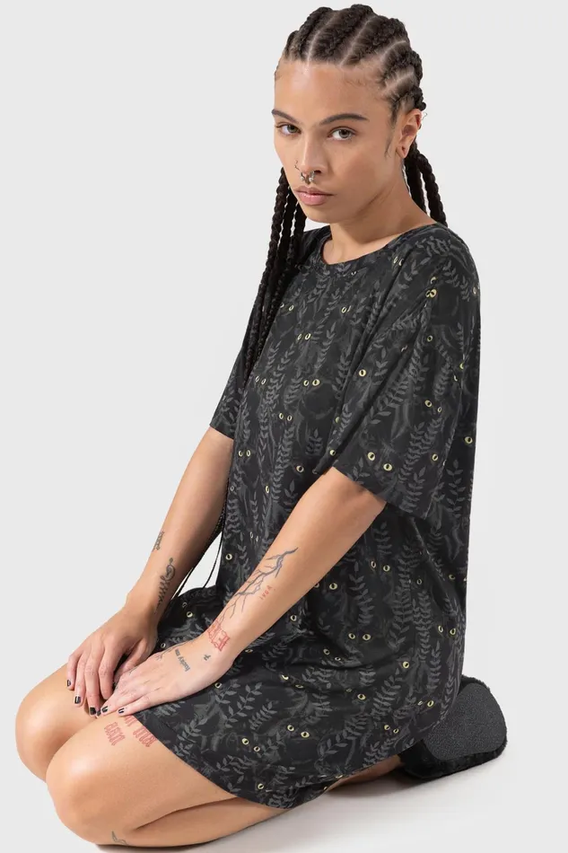 Women Loungewear Killstar Familiar Woods TShirt Dress