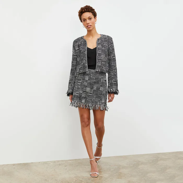 Women M M LaFleur The Lilia Jacket 8211 Interweave BlackWhite Jackets
