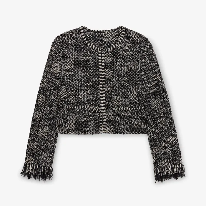 Women M M LaFleur The Lilia Jacket 8211 Interweave BlackWhite Jackets