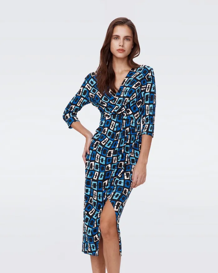 Women Malisa Dress Chain Dream Blue DVF Dresses