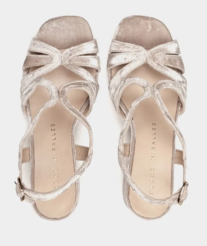 Women Manaus Grey 8211 Heeled Sandals Pedro Miralles