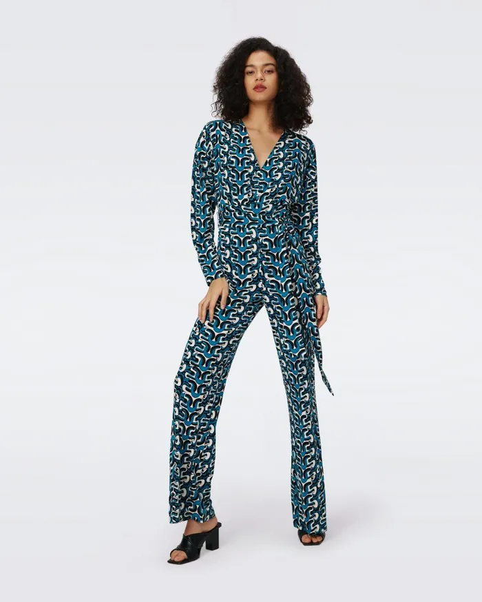 Women Marilou Jumpsuit Interlock DVF Jumpsuits and Rompers