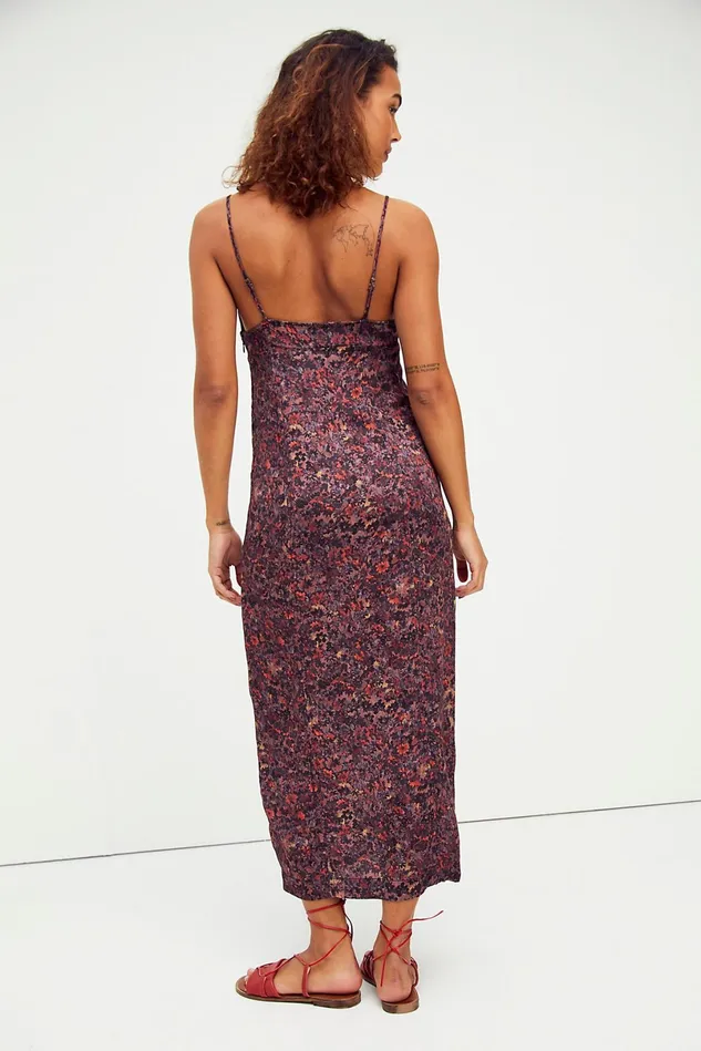 Women Maxi Dresses Free People Veronica Printed Twofer Cocoa Combo