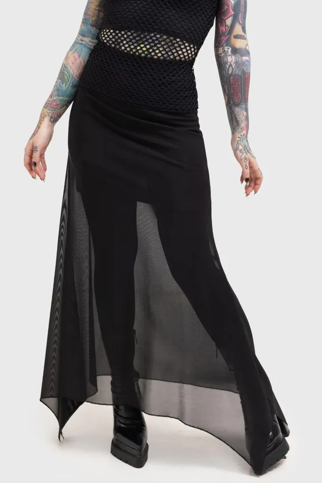 Women Maxi Skirts Killstar Death Star Maxi Skirt