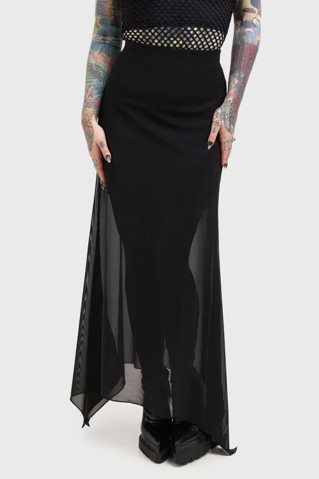 Women Maxi Skirts Killstar Death Star Maxi Skirt