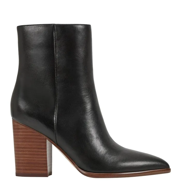 Women Melysa Dress Bootie Black Leather Marc Fisher Dress Boots