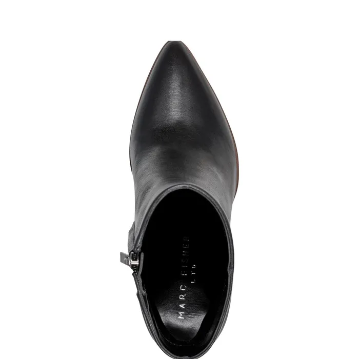 Women Melysa Dress Bootie Black Leather Marc Fisher Dress Boots