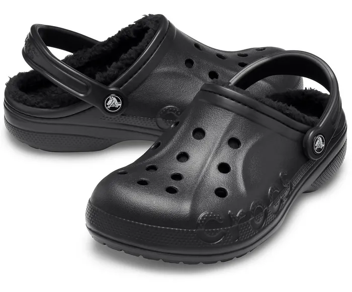 WomenMen Baya Lined Clog Black Black Crocs Clogs