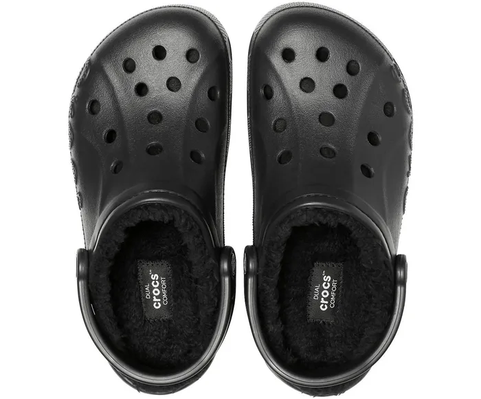 WomenMen Baya Lined Clog Black Black Crocs Clogs