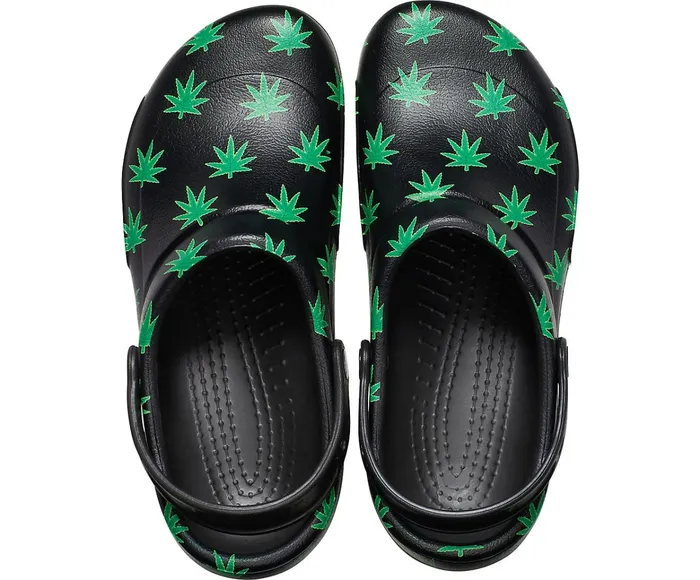 WomenMen Bistro Graphic Clog Black Green Crocs Clogs