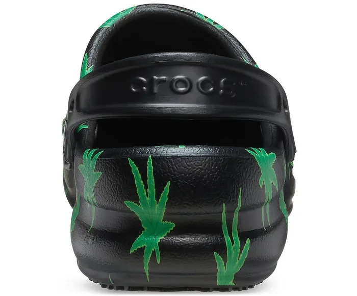WomenMen Bistro Graphic Clog Black Green Crocs Clogs