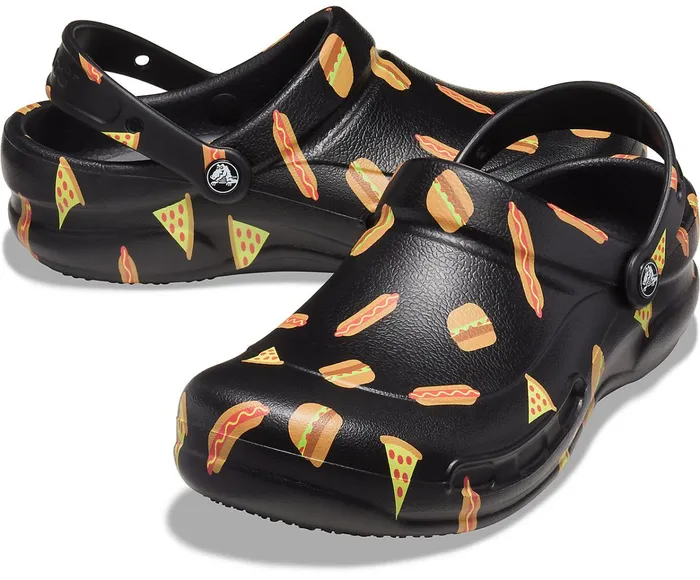 WomenMen Bistro Graphic Clog Multi Black Black Crocs Clogs